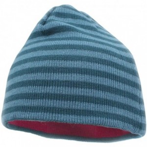 Skullies & Beanies Sports Visor Billed Knit Radar Cuff Beanie - Reversible Navy/Magenta - CB194CLWX6M $13.29