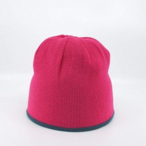 Skullies & Beanies Sports Visor Billed Knit Radar Cuff Beanie - Reversible Navy/Magenta - CB194CLWX6M $13.29