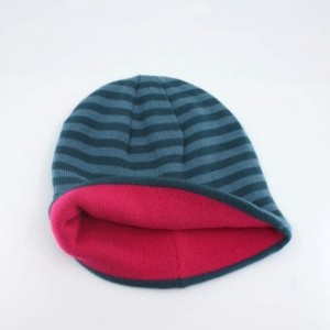 Skullies & Beanies Sports Visor Billed Knit Radar Cuff Beanie - Reversible Navy/Magenta - CB194CLWX6M $13.29