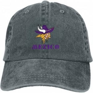 Baseball Caps Minnesota Vikings Baseball Cap Denim Cotton Classic Adjustable Hat-Gray - Deep Heather - CF18Z95ZD63 $16.65