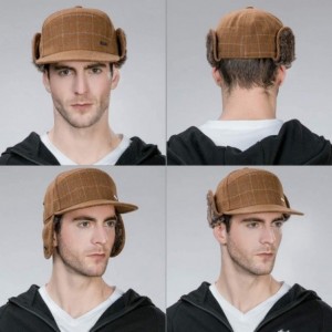 Newsboy Caps Wool/Cotton/Denim Baseball Cap Men Hunting Dad Hats Sports Earflap Unisex - 99712_khaki - C618IRMMES9 $32.93