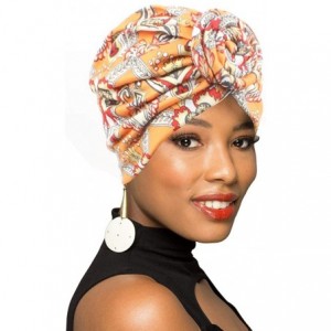 Skullies & Beanies 1Pack/2Packs/4Packs Women Turban African Pattern Knot Headwrap Beanie Pre-Tied Bonnet Chemo Cap Hair Loss ...
