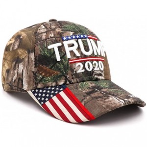 Baseball Caps Trump 2020 Keep America Great Campaign Embroidered USA Flag Hats Baseball Trucker Cap for Men and Women - C6196...