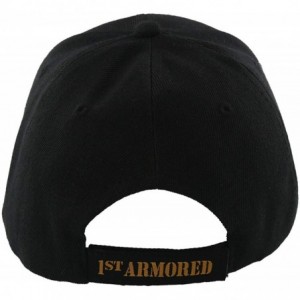 Baseball Caps 1st Armored Division Old Ironsides Baseball Style Embroidered HAT USA Army Cap Black - CG12NEMMXHP $7.73