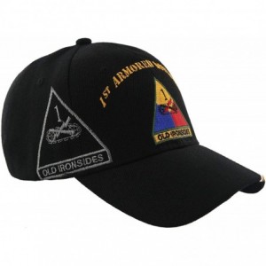 Baseball Caps 1st Armored Division Old Ironsides Baseball Style Embroidered HAT USA Army Cap Black - CG12NEMMXHP $7.73