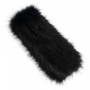 Cold Weather Headbands Faux Fur Headband with Stretch Women's Winter Earwarmer Earmuff - Black With Kgb - CD18X58K9X0 $12.77