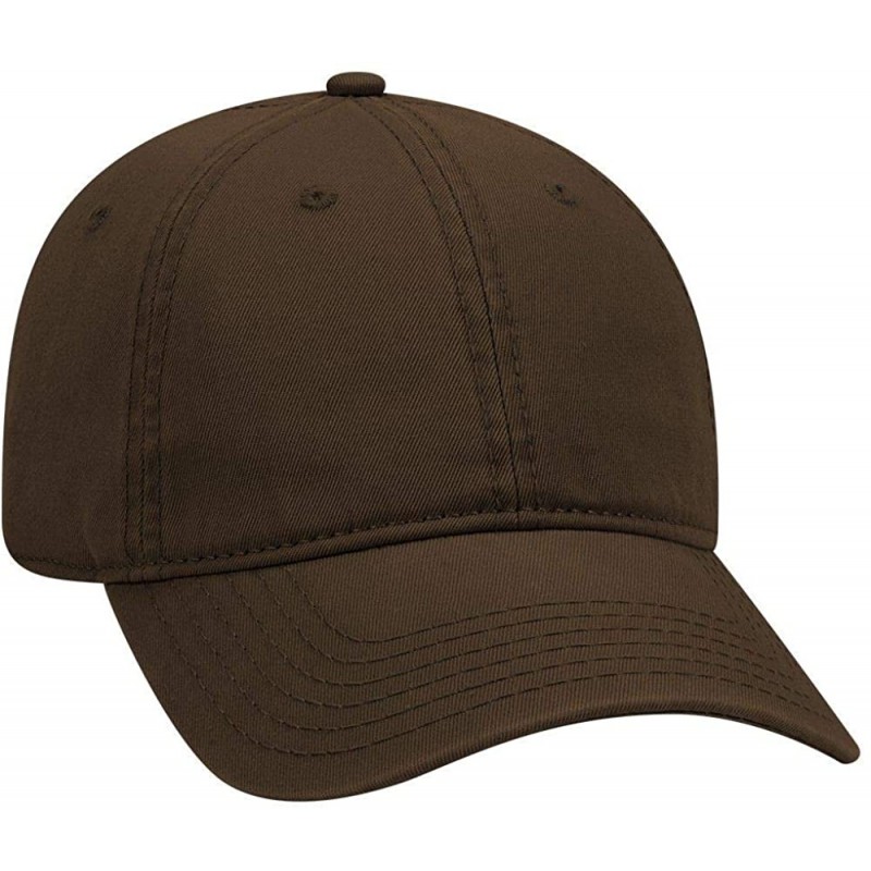 Sun Hats 6 Panel Low Profile Garment Washed Superior Cotton Twill - Dk. Brown - C312IVB0SPD $11.77