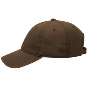 Sun Hats 6 Panel Low Profile Garment Washed Superior Cotton Twill - Dk. Brown - C312IVB0SPD $11.77