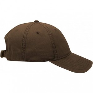 Sun Hats 6 Panel Low Profile Garment Washed Superior Cotton Twill - Dk. Brown - C312IVB0SPD $11.77