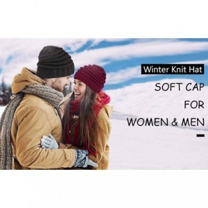 Skullies & Beanies Winter Chunky Soft Stretch Cable Knit Slouch Beanie Skully Ski Hat/Cap - Red - CO128URRDV5 $8.73