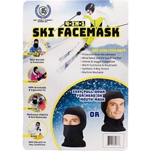 Balaclavas Windproof Ski Face Mask Balaclava Hood Black - C512NS42009 $8.58