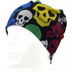 Skullies & Beanies Multi-Use Outdoor/Sports Printed Slouchy Beanie Hats OSFM 1 PC - Skull-2 - C718WEOHS5I $8.45