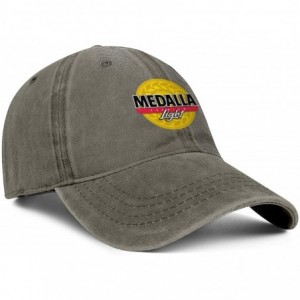 Baseball Caps Medalla Light Women Men Denim Ball Cap Adjustable Snapback Sun Hat - Medalla Light-7 - CA18WH6XIMY $31.52