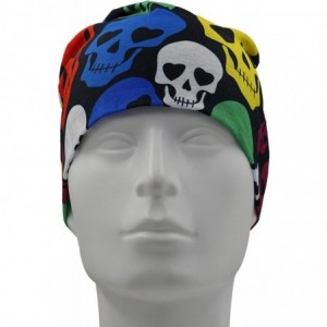 Skullies & Beanies Multi-Use Outdoor/Sports Printed Slouchy Beanie Hats OSFM 1 PC - Skull-2 - C718WEOHS5I $8.45