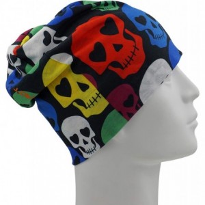 Skullies & Beanies Multi-Use Outdoor/Sports Printed Slouchy Beanie Hats OSFM 1 PC - Skull-2 - C718WEOHS5I $8.45