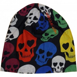 Skullies & Beanies Multi-Use Outdoor/Sports Printed Slouchy Beanie Hats OSFM 1 PC - Skull-2 - C718WEOHS5I $8.45