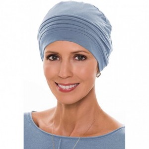 Skullies & Beanies Bamboo Couture Cap- Cancer Headwear for Women - Denim - C912CEJD7BP $28.78