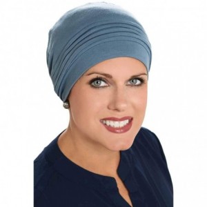 Skullies & Beanies Bamboo Couture Cap- Cancer Headwear for Women - Denim - C912CEJD7BP $28.78