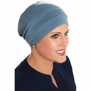 Skullies & Beanies Bamboo Couture Cap- Cancer Headwear for Women - Denim - C912CEJD7BP $28.78