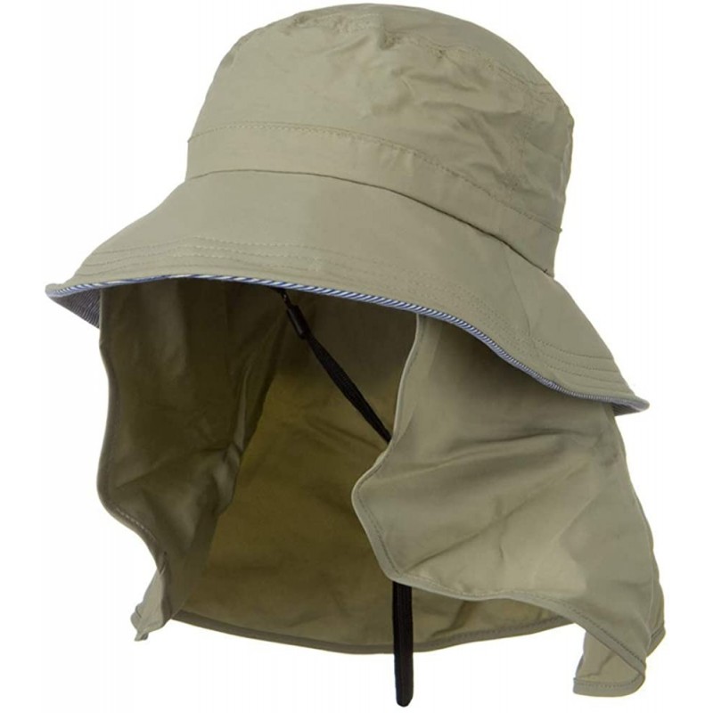 Sun Hats UV 50+ Talson Removable Flap UV Bucket Hat - Khaki - Khaki - CT11918I46V $48.07