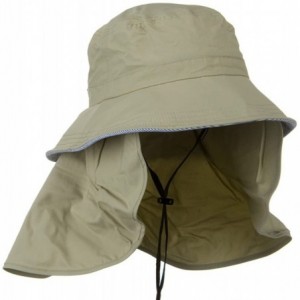 Sun Hats UV 50+ Talson Removable Flap UV Bucket Hat - Khaki - Khaki - CT11918I46V $48.07