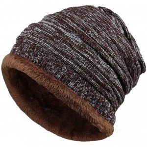 Skullies & Beanies Winter Knit Warm Beanie Hat for Men and Women- Baggy Slouchy Snow Ski Skull Caps - Coffee - C318YZ2IQ7C $1...