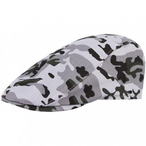 Newsboy Caps Men's Retro Camouflage Beret Hats Newsboy Cap Strip Cabbie Hat Flat Cap - Camouflage1 - CZ18D2M7G7M $20.42
