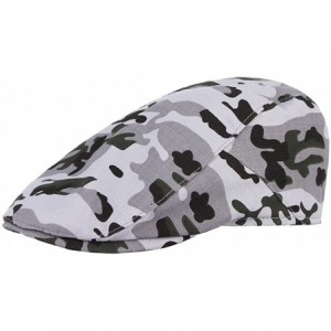 Newsboy Caps Men's Retro Camouflage Beret Hats Newsboy Cap Strip Cabbie Hat Flat Cap - Camouflage1 - CZ18D2M7G7M $8.78