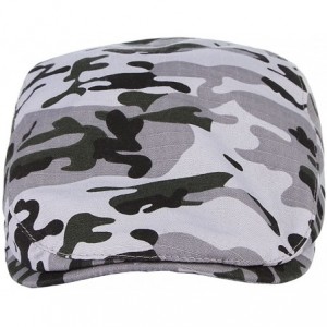 Newsboy Caps Men's Retro Camouflage Beret Hats Newsboy Cap Strip Cabbie Hat Flat Cap - Camouflage1 - CZ18D2M7G7M $8.78