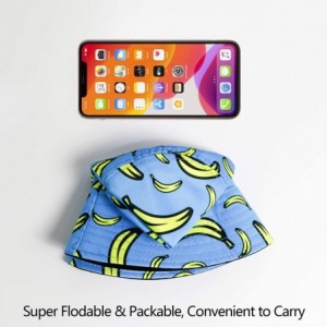 Bucket Hats Women's Summer Bucket Hat Outdoor Sun UV Protection Casual Fishing Cap - Banana - C41944ND2C5 $17.77