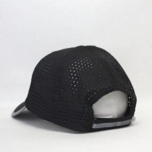 Baseball Caps Plain Pro Cool Mesh Low Profile Adjustable Baseball Cap - Reflective Black - CG18ERE25MO $16.94