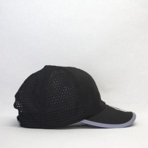 Baseball Caps Plain Pro Cool Mesh Low Profile Adjustable Baseball Cap - Reflective Black - CG18ERE25MO $16.94