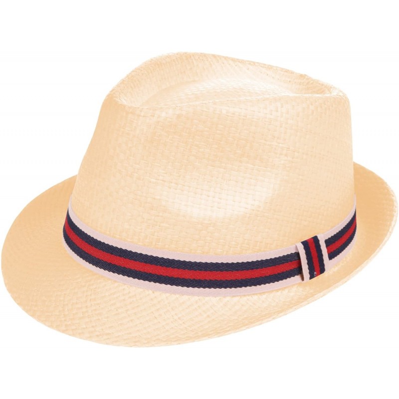 Fedoras Vintage Unisex Fedora Hat Classic Timeless Light Weight - 0197 - Beige - C2185XL3OYI $17.64