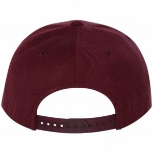 Baseball Caps Flexfit 6 Panel Premium Classic Snapback Hat Cap - Maroon - CH12D6KE30Z $11.37