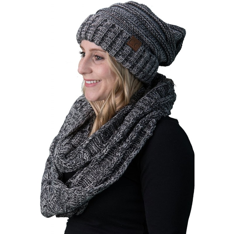 Skullies & Beanies Oversized Slouchy Beanie Bundled with Matching Infinity Scarf - CR18DY5US20 $22.93