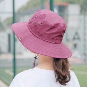 Sun Hats Men's Outdoor Mesh Bucket Sun Hat- Wide Brim Breathable UV Protection Summer Fishing Hat - 02-fuchsia - C318SHGUTNQ ...