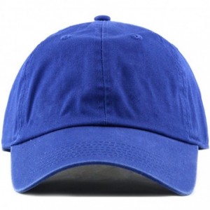 Baseball Caps Plain Stonewashed Cotton Adjustable Hat Low Profile Baseball Cap. - Royal Blue - CA12NVJ32LM $8.30