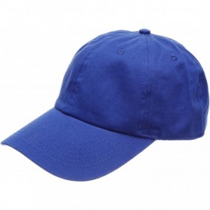 Baseball Caps Plain Stonewashed Cotton Adjustable Hat Low Profile Baseball Cap. - Royal Blue - CA12NVJ32LM $8.30