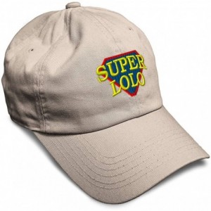 Baseball Caps Custom Soft Baseball Cap Super Lolo Philippines Embroidery Twill Cotton - Stone - CO18SIMQUNA $17.65