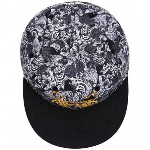 Baseball Caps Premium Floral Flower Hawaiian Cotton Adjustable Snapback Hats Men's Women's Hip-Hop Flat Bill Baseball Caps - ...