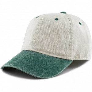 Baseball Caps 100% Cotton Pigment Dyed Low Profile Dad Hat Six Panel Cap - 3. Beige Green - CE17WWRDC8M $24.02