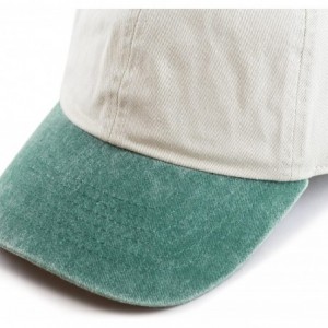 Baseball Caps 100% Cotton Pigment Dyed Low Profile Dad Hat Six Panel Cap - 3. Beige Green - CE17WWRDC8M $20.02