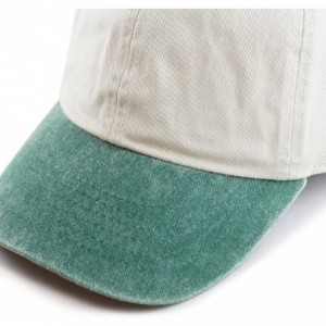 Baseball Caps 100% Cotton Pigment Dyed Low Profile Dad Hat Six Panel Cap - 3. Beige Green - CE17WWRDC8M $8.81