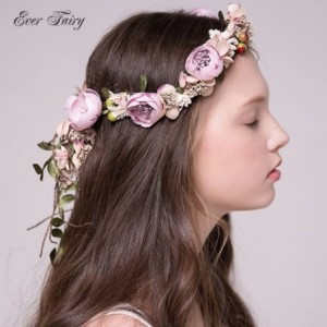 Headbands Newly arrived Rattan Flower Vine Crown Tiaras Necklace Belt Party Decoration - Pink-2 - CB17YDATSQ7 $11.78