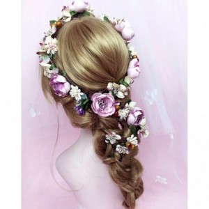 Headbands Newly arrived Rattan Flower Vine Crown Tiaras Necklace Belt Party Decoration - Pink-2 - CB17YDATSQ7 $11.78