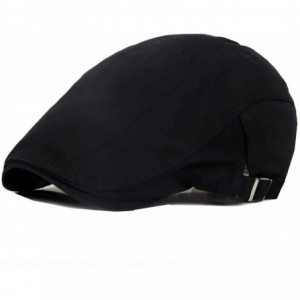 Newsboy Caps Men's Linen Duckbill Ivy Newsboy Hat Scally Flat Cap - Black2+beige2 - CA18SM35A28 $15.68