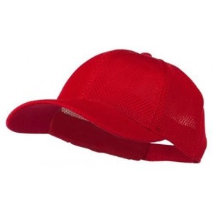 Baseball Caps Air Mesh Polyester Cap - Red - CQ11LUGVUHR $20.90