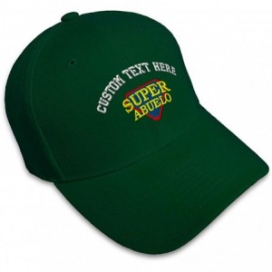 Baseball Caps Custom Baseball Cap Super Abuelo Spanish Embroidery Dad Hats for Men & Women 1 Size - Forest Green - CW18Y2UZS0...