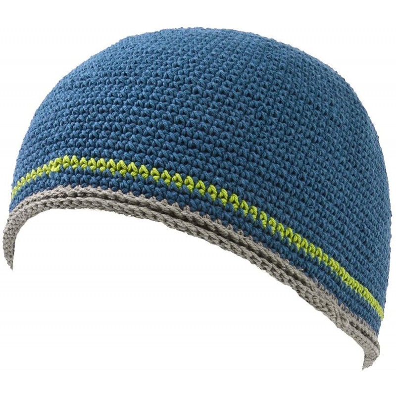 Skullies & Beanies Mens Skull Cap Cotton Kufi Beanie Hand Made Knitted Hat Elastic Tight Japanese - Blue - CR11O5JI8HB $15.22