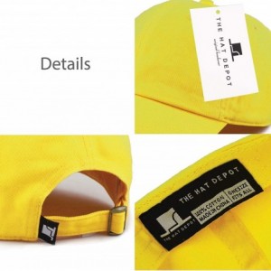 Baseball Caps Unisex Blank Washed Low Profile Cotton & Denim & Tie Dye Dad Hat Baseball Cap - Yellow - CA18CI5EN79 $8.05